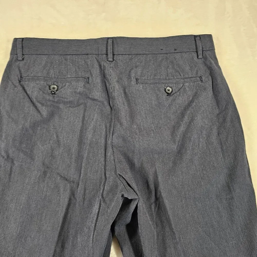 Banana Republic Aiden Chino Pants Slim Flat Stretch Office Work‎ Navy Mens 36x30